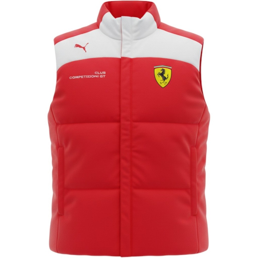 Puma Ferrari Club Competizioni GT Vest Mens Large Red Gilet Racing F1 Motorsport
